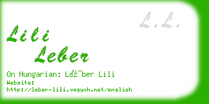 lili leber business card